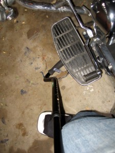 You can also use the cane to pull up the kickstand